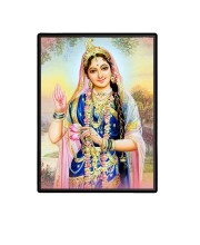 Sri Radha Laminated Photo  - 5x7 Inches, Divine Blessings for Home & Office and Temple Decoration