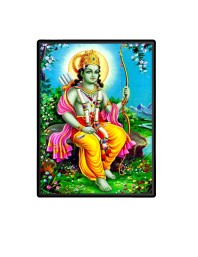 Sri Ram Laminated Photo  - 5x7 Inches, Divine Blessings for Home & Office and Temple Decoration