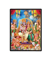 Sri Ram Darbar Laminated Photo  - 5x7 Inches, Divine Blessings for Home & Office and Temple Decoration