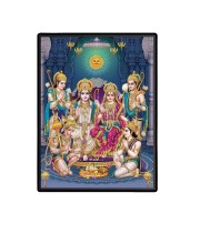 Sri Ram Darbar Laminated Photo  - 5x7 Inches, Divine Blessings for Home & Office and Temple Decoration