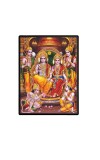 Sri Ram Darbar Laminated Photo  - 5x7 Inches, Divine Blessings for Home & Office and Temple Decoration