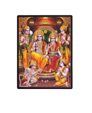 Sri Ram Darbar Laminated Photo  - 5x7 Inches, Divine Blessings for Home & Office and Temple Decoration