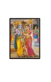 Ram Sita Laminated Photo  - 5x7 Inches, Divine Blessings for Home & Office and Temple Decoration