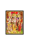 Sri Ram Darbar Laminated Photo  - 5x7 Inches, Divine Blessings for Home & Office and Temple Decoration