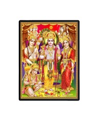 Sri Ram Darbar Laminated Photo  - 5x7 Inches, Divine Blessings for Home & Office and Temple Decoration
