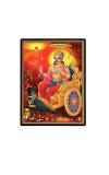Shani Dev Laminated Photo  - 5x7 Inches, Divine Blessings for Home & Office and Temple Decoration