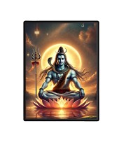 Shiva Laminated Photo  - 5x7 Inches, Divine Blessings for Home & Office and Temple Decoration