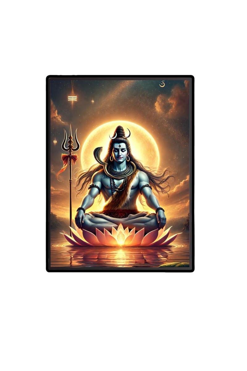 Shiva Laminated Photo  - 5x7 Inches, Divine Blessings for Home & Office and Temple Decoration
