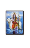Shiva Laminated Photo  - 5x7 Inches, Divine Blessings for Home & Office and Temple Decoration