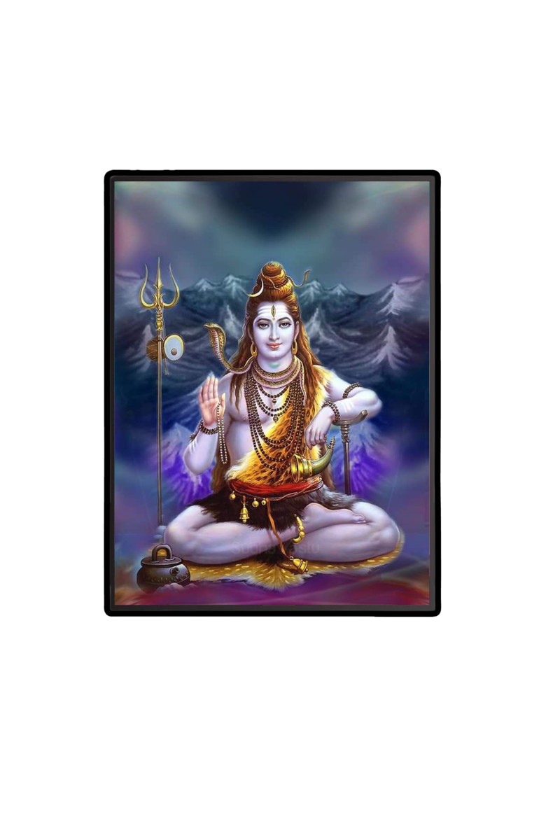 Shiva Laminated Photo  - 5x7 Inches, Divine Blessings for Home & Office and Temple Decoration