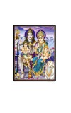 Shiva Family Laminated Photo  - 5x7 Inches, Divine Blessings for Home & Office and Temple Decoration