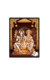 Shiva Family Laminated Photo  - 5x7 Inches, Divine Blessings for Home & Office and Temple Decoration