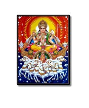 Lord Surya Laminated Photo  - 5x7 Inches, Divine Blessings for Home & Office and Temple Decoration