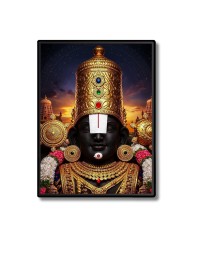 Lord Tirupati Balaji Laminated Photo  - 5x7 Inches, Divine Blessings for Home & Office and Temple Decoration