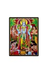 Lord Satyanarayana Laminated Photo  - 5x7 Inches, Divine Blessings for Home & Office and Temple Decoration