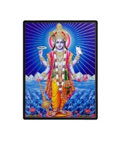 Lord Vishnu Laminated Photo  - 5x7 Inches, Divine Blessings for Home & Office and Temple Decoration