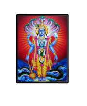 Vishnu  Laminated Photo  - 5x7 Inches, Divine Blessings for Home & Office and Temple Decoration