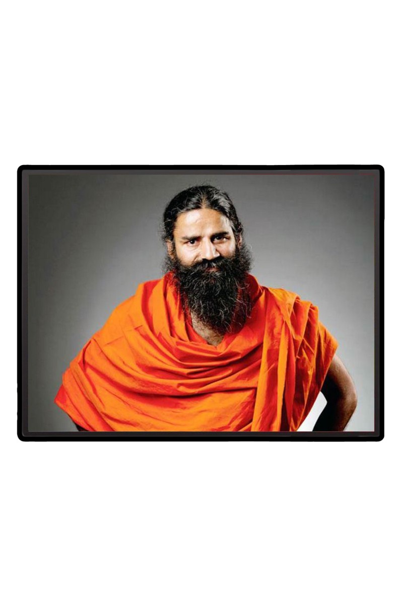 Baba Ramdeev Laminated Photo  - 5x7 Inches, Divine Blessings for Home & Office and Temple Decoration