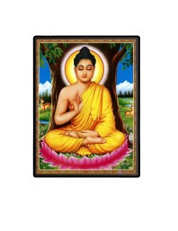 Buddha Laminated Photo  - 5x7 Inches, Divine Blessings for Home & Office and Temple Decoration