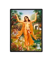 Chaitanya Mahaprabhu  Laminated Photo  - 5x7 Inches, Divine Blessings for Home & Office and Temple Decoration