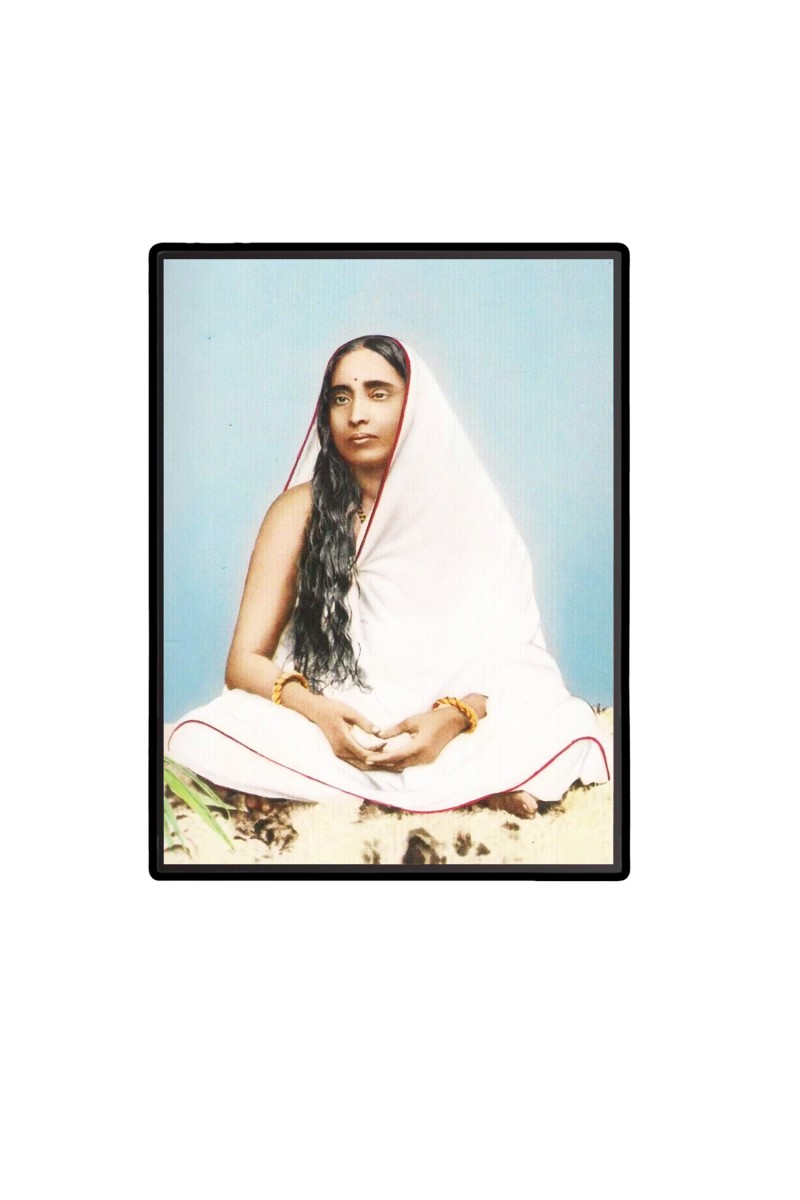 Ma Sarada  Laminated Photo  - 5x7 Inches, Divine Blessings for Home & Office and Temple Decoration