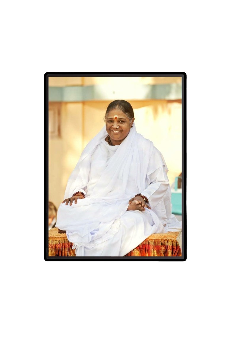 Mata Amritanandamayi (Amma) Laminated Photo  - 5x7 Inches, Divine Blessings for Home & Office and Temple Decoration