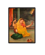 Meeraa bai Laminated Photo  - 5x7 Inches, Divine Blessings for Home & Office and Temple Decoration