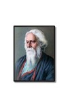 Rabindranath Tagore  Laminated Photo  - 5x7 Inches, Divine Blessings for Home & Office and Temple Decoration