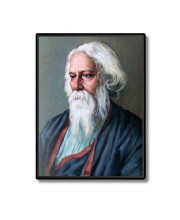 Rabindranath Tagore  Laminated Photo  - 5x7 Inches, Divine Blessings for Home & Office and Temple Decoration