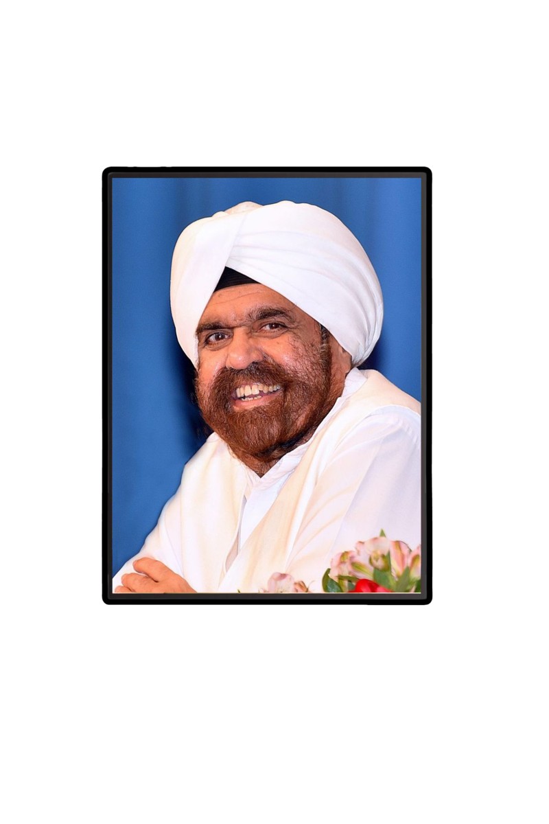 Sant Rajinder Singh Ji Maharaj Laminated Photo  - 5x7 Inches, Divine Blessings for Home & Office and Temple Decoration