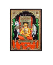 Raghavendra Swami Laminated Photo  - 5x7 Inches, Divine Blessings for Home & Office and Temple Decoration