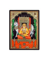 Raghavendra Swami Laminated Photo  - 5x7 Inches, Divine Blessings for Home & Office and Temple Decoration