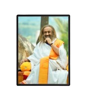 Ravi Shankar Laminated Photo  - 5x7 Inches, Divine Blessings for Home & Office and Temple Decoration