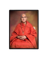 Swami Avdheshanand Giri Laminated Photo  - 5x7 Inches, Divine Blessings for Home & Office and Temple Decoration