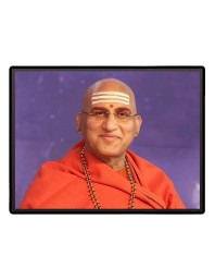 Swami Avdheshanand Giri Laminated Photo  - 5x7 Inches, Divine Blessings for Home & Office and Temple Decoration