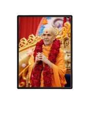 Swami Narayan Laminated Photo  - 5x7 Inches, Divine Blessings for Home & Office and Temple Decoration