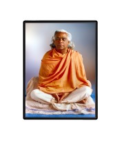 Swami Vishnudevananda Laminated Photo  - 5x7 Inches, Divine Blessings for Home & Office and Temple Decoration