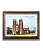 Arthunkal Basilica Church Church Photo Frame, 10x14 Inches Beautiful Elegant Framed Wall Art of Iconic Cathedral