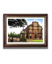 Basilica of Bom Jesus  Church Church Photo Frame, 10x14 Inches Beautiful Elegant Framed Wall Art of Iconic Cathedral