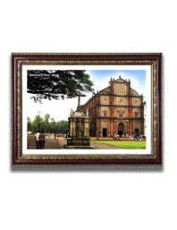 Basilica of Bom Jesus  Church Church Photo Frame, 10x14 Inches Beautiful Elegant Framed Wall Art of Iconic Cathedral