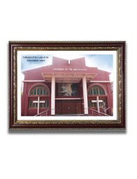 Cathedral of Our Lady of the Annunciation Church Church Photo Frame, 10x14 Inches Beautiful Elegant Framed Wall Art of Iconic Cathedral