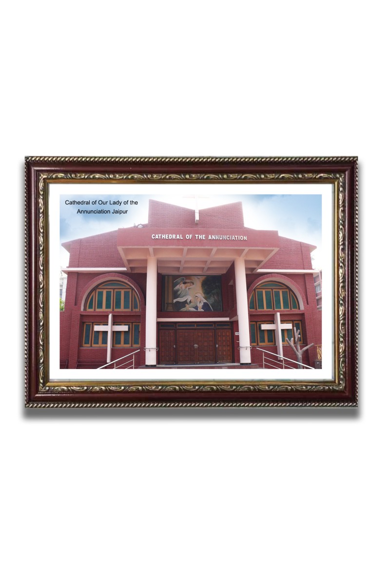 Cathedral of Our Lady of the Annunciation Church Church Photo Frame, 10x14 Inches Beautiful Elegant Framed Wall Art of Iconic Cathedral