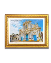 Immaculate Conception Cathedral  Church Church Photo Frame, 10x14 Inches Beautiful Elegant Framed Wall Art of Iconic Cathedral