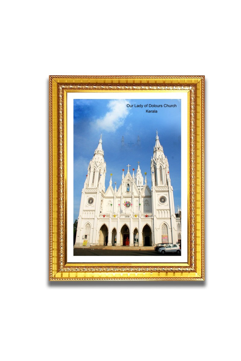Our Lady of Dolours Church Church Church Photo Frame, 10x14 Inches Beautiful Elegant Framed Wall Art of Iconic Cathedral