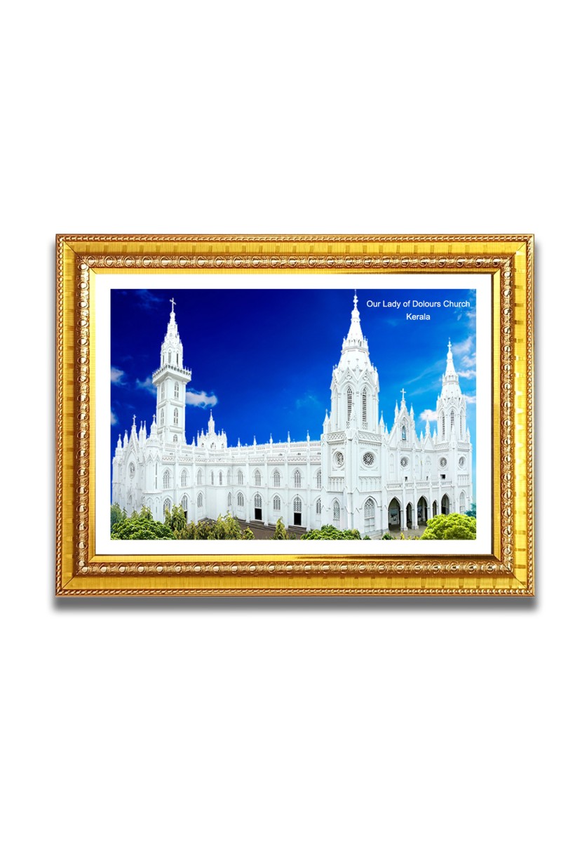 Our Lady of Dolours Church Church Church Photo Frame, 10x14 Inches Beautiful Elegant Framed Wall Art of Iconic Cathedral