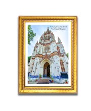 Our Lady of Lourdes Church Church Church Photo Frame, 10x14 Inches Beautiful Elegant Framed Wall Art of Iconic Cathedral