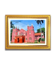 Sacred Heart Church Church Church Photo Frame, 10x14 Inches Beautiful Elegant Framed Wall Art of Iconic Cathedral