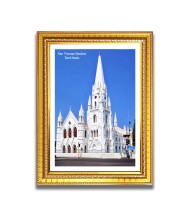 San Thomas Basilica  Church Church Photo Frame, 10x14 Inches Beautiful Elegant Framed Wall Art of Iconic Cathedral