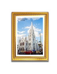 San Thomas Basilica  Church Church Photo Frame, 10x14 Inches Beautiful Elegant Framed Wall Art of Iconic Cathedral