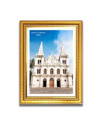 Santa Cruz Basilica Church Church Photo Frame, 10x14 Inches Beautiful Elegant Framed Wall Art of Iconic Cathedral